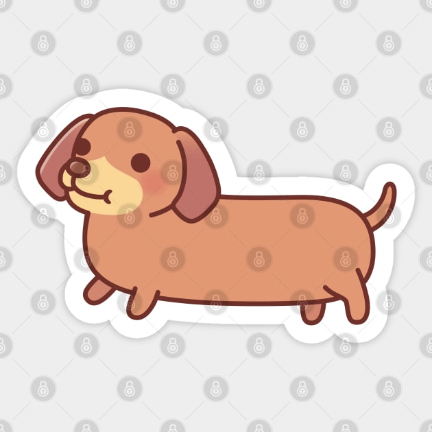 Cute Dachshund Dog Puppy Sticker by rustydoodle